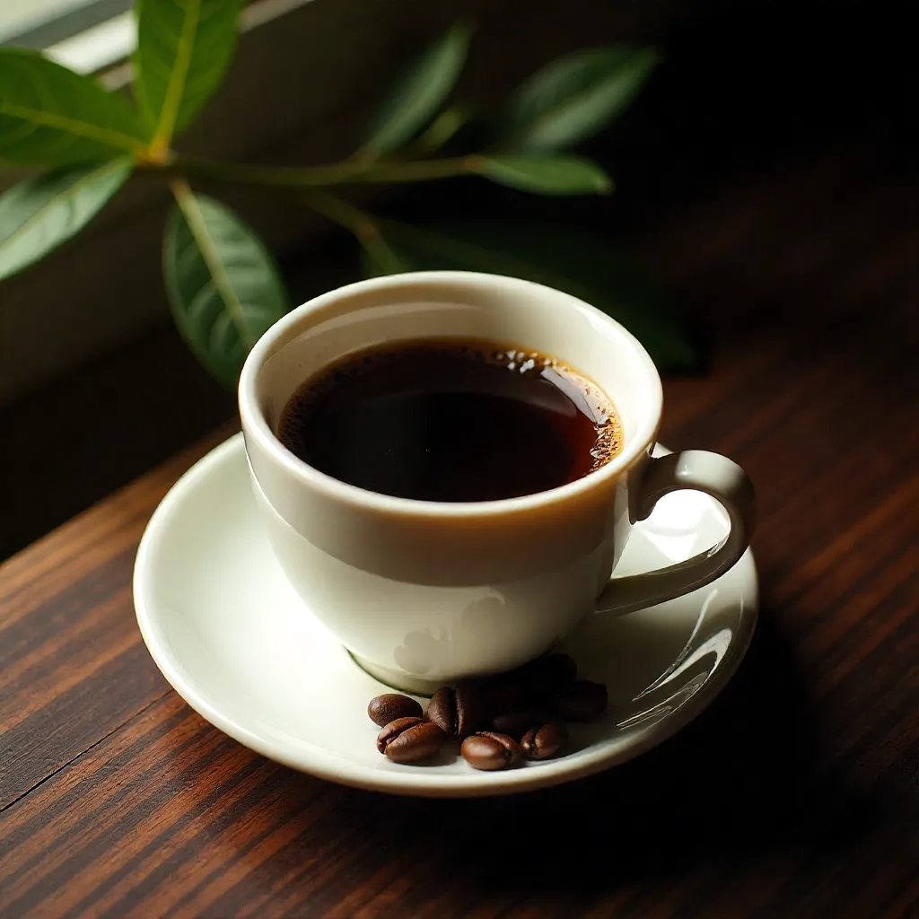 Coffee beans close-up view